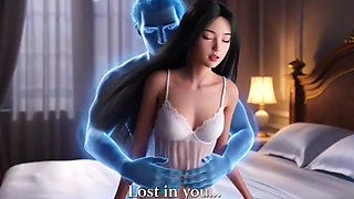A lonely young beauty is haunted by a handsome ghost at night