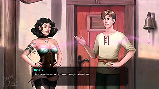 Wal - 14 - Public Deepthroat, Skinny Princess with Huge Boobs Gives Boob Job to Young Man with Monseter 30 Cm Dick