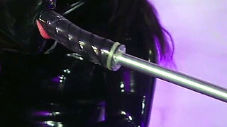 Drooling Latex Doll Slave Mila Machine Face Fucked by Goddess Calathea