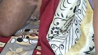 Masked Desi Couple’s Romantic Kiss & Hot Pose Session - Saree Beauty Teases Her Man