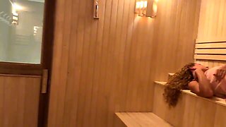 I find myneighbour in the sauna and deep-throat my ample knob