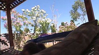 Little April Gets Oral Outdoors