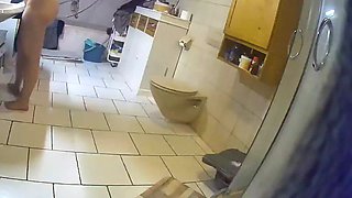 girlfriend Hidden bath shower