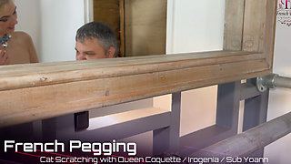 French Pegging - Femdom Cat Girl Scratching & Foot Worship