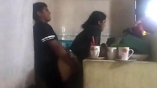 Maid Fucked in the Kitchen (my Wife Almost Found Us Out)