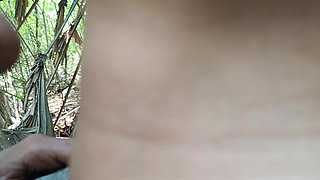 Cute neck licking outdoor romance