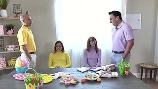 Teen Katie and friends go wild in a raunchy orgy