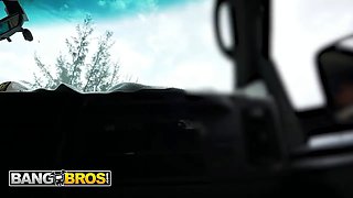 Bangbros - katee v peels off down in the woods and rails ace’s huge boner, concluding with sperm on her glasses