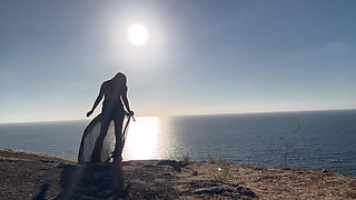 Italian big tits Artemisia Love hiking outdoor sexy clothes big boobs fetish close up