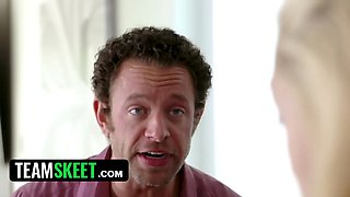 Cheating wifey offers hubby to fuck her hot step daughter shea blaze in front of her - teamskeet