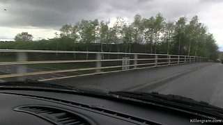 Slut Cheating Wife MILF Bree Branning Sucks off Swinger in Back of Car