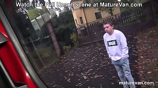 Shocked skinny guy fucked by 2 crazy ladies in the MatureVan