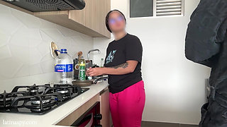 kitchen with latin titties part 1