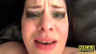 Plump ballgagged brit