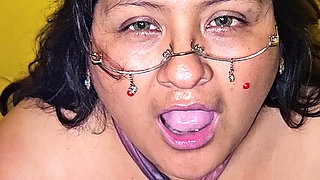 Using my belly to get cum