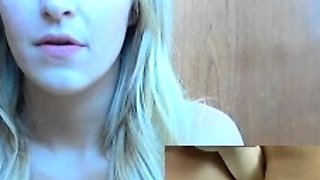 Hot amateur blonde pregnant toying her pussy solo
