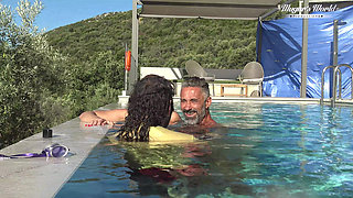 Behind the Scenes of All Natural MILF Julia North Underwater Soft in the Pool