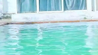 Famous Indian Actress Alka Stripped & Masturbated in Swimming Pool with Carrot