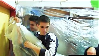 Czech Muscle Athlete Blows and Fucks Twink Blonde Boy Hard