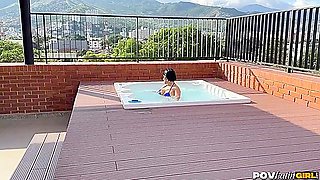 Petite Colombian Stepsister Goes From Jacuzzi To Bed To Suck Cock Povlatingirl - Naty Delgado