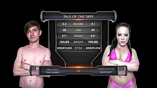 Carmen Valentina Vs Sam Solo Mixed Wrestling