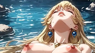 119 Princess Peach sexy pose in a lake