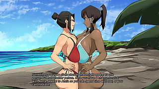 Ember Island - The Battle of Giant Tits between Korra and Azula