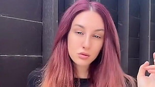 Smoking Outdoor Along Hair Fetish and Boobs Flash