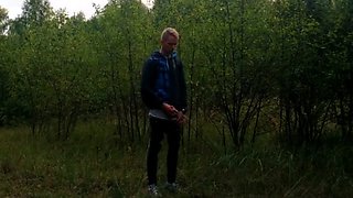 Outdoor Twink Peeing in the Woods