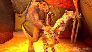 Animated, hard fuck, huge monster cock