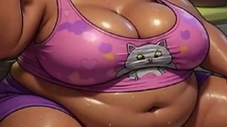 Very Pregnant BBW Smoking While Peeing - Big Belly & Dripping Pussy