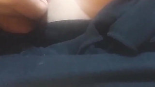 Horny Stepmom Closes in the Bathroom to Masturbate Before Going to the Gym