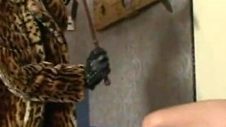 Masked man big cock pinching humiliating