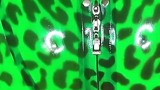 I Seduce You with My Glossy Green Minty Lips and Kisses and Shiny Latex