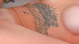 Italian Roommate Takes Massive BBC in Her Tight Wet Pussy Tongue Piercing Slut Squirts Hard