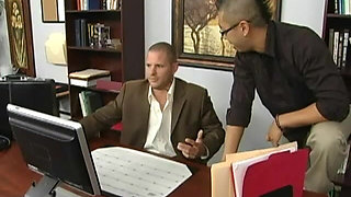 Big Tits at Work - Sara Stone Deepthroats Dick in the Job Interview
