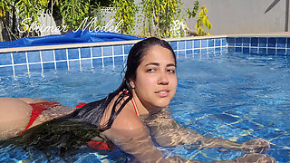 Sneeze Bikini in the Pool