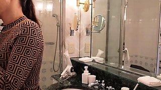 Wild and wet fuck session for big breasted Asian housewife