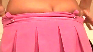 Dominno with Big Red Vibrator in Kitchen and Highheels