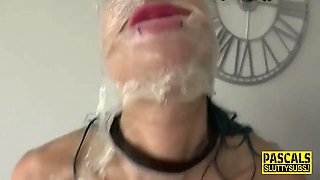 Submissive goth bj'ed and rectally pounded