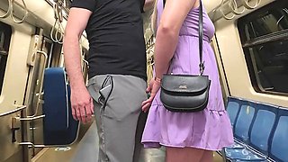 Watching how my wife is touched in public. She stroke strangers erection on crowded subway