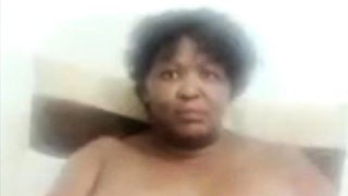 African Big Mature Aunty plays with me