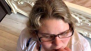 POV hard anal creampie for chubby nurse with big natural tits by Chubby Clarice: Porn
