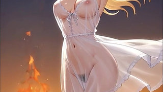 Campfire Cutie by the Beach - Seductive Electric Guitar instrumental music video for relaxing or background music