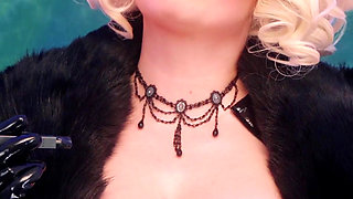 Fur fetish and smoking: latex mistress fem dom pov enjoys JOI game