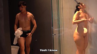 Big Ass Latina Stepmom Blowjob After Prank POV