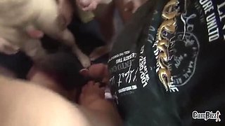 Linda Lush Nasty New Year Bukkake - Slut Gets Filthy Mouthful of Sperm