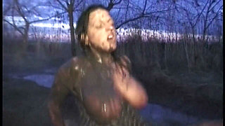 Muddy MILF Takes Thick Cock in Both Holes