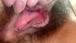 Sclose up Tiny Asshole Hairy Pussy Lip
