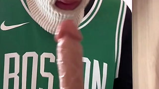 Basketball Player Deepthroats Dildo